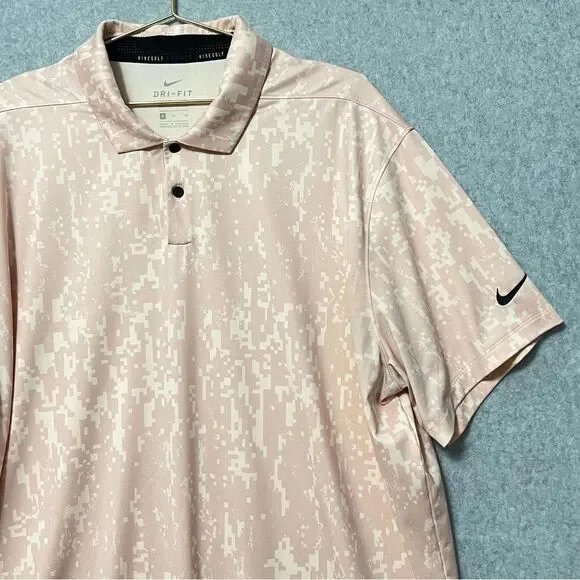 Nike Golf Men's Dri-Fit Vapor Graphic Polo Shirt Size XL Arctic Orange Pink - Picture 6 of 11
